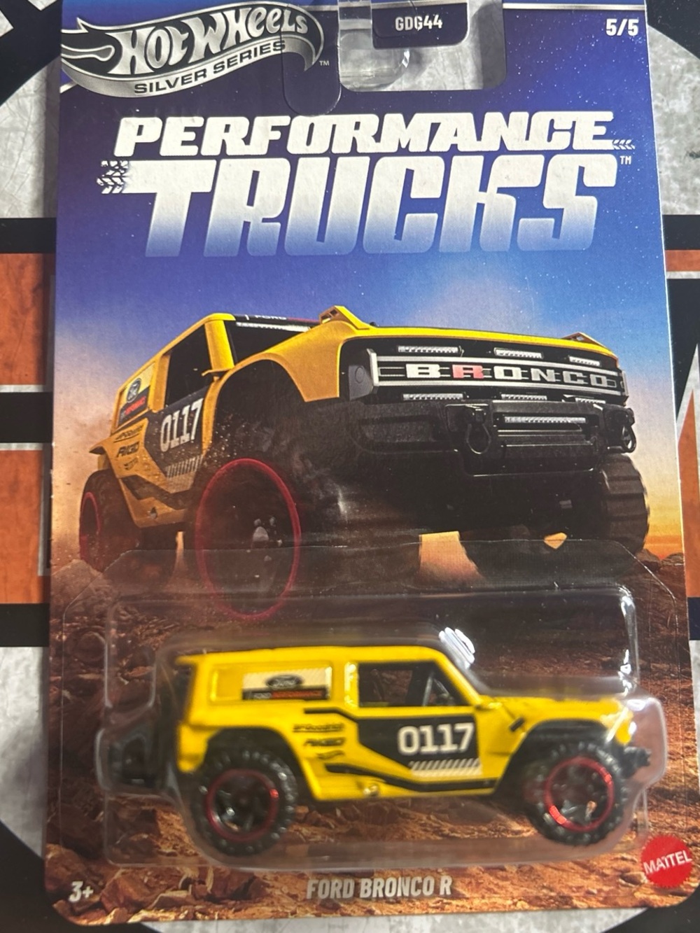 Hot Wheels Ford Bronco R - Yellow Die-Cast Performance Truck